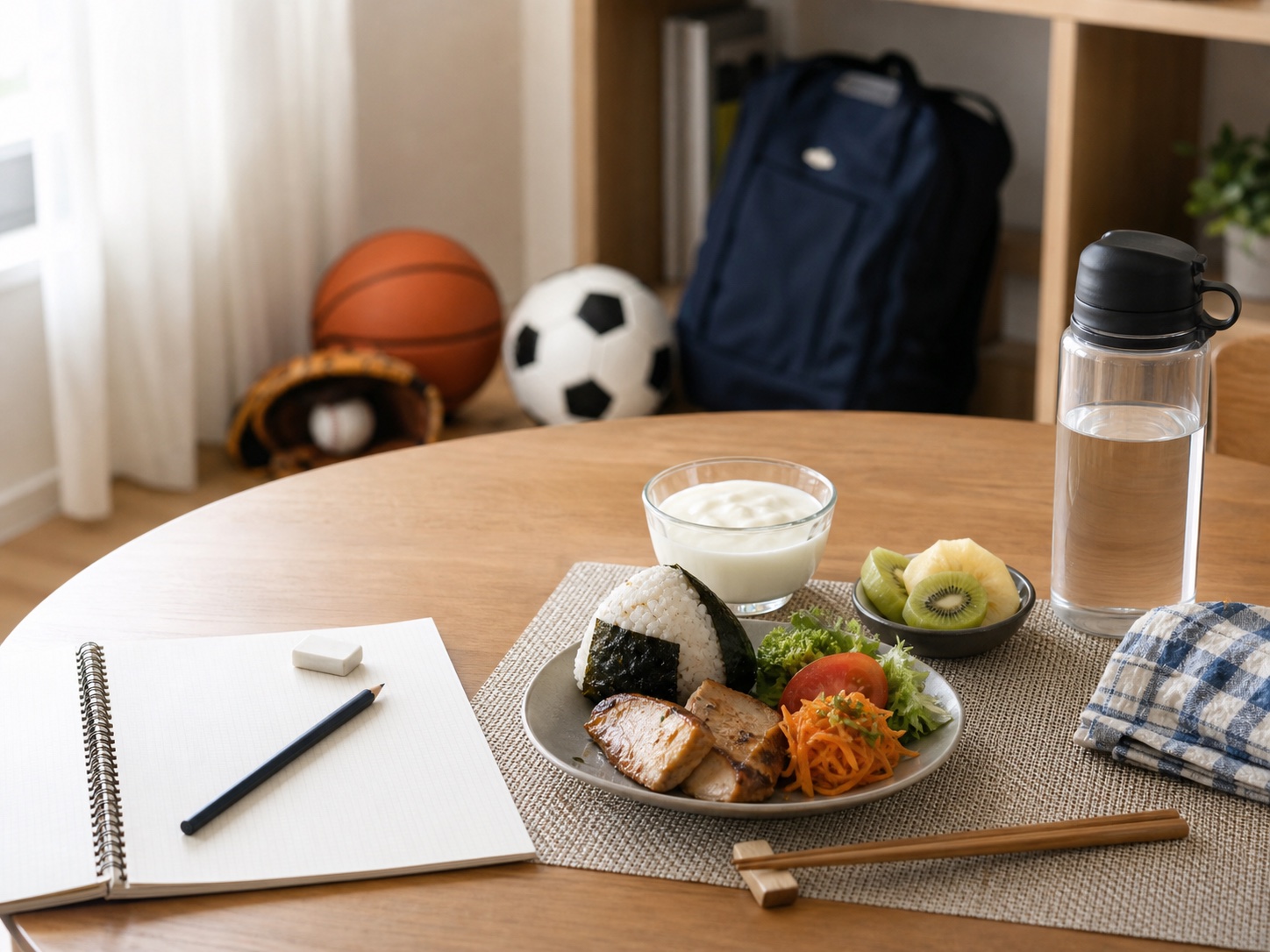 小学生の補食と食事準備のイメージ